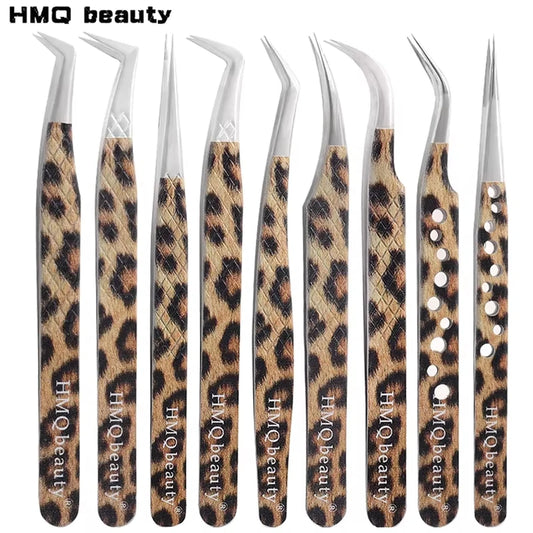 Leopard Lash-Pinzetten-Antistatik-Edelstahlwerkzeug