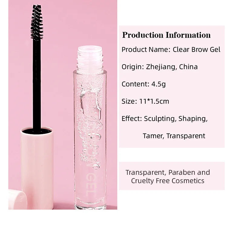 Wasserfestes Augenbrauen-Styling-Gel – Transparent & Lang anhaltende