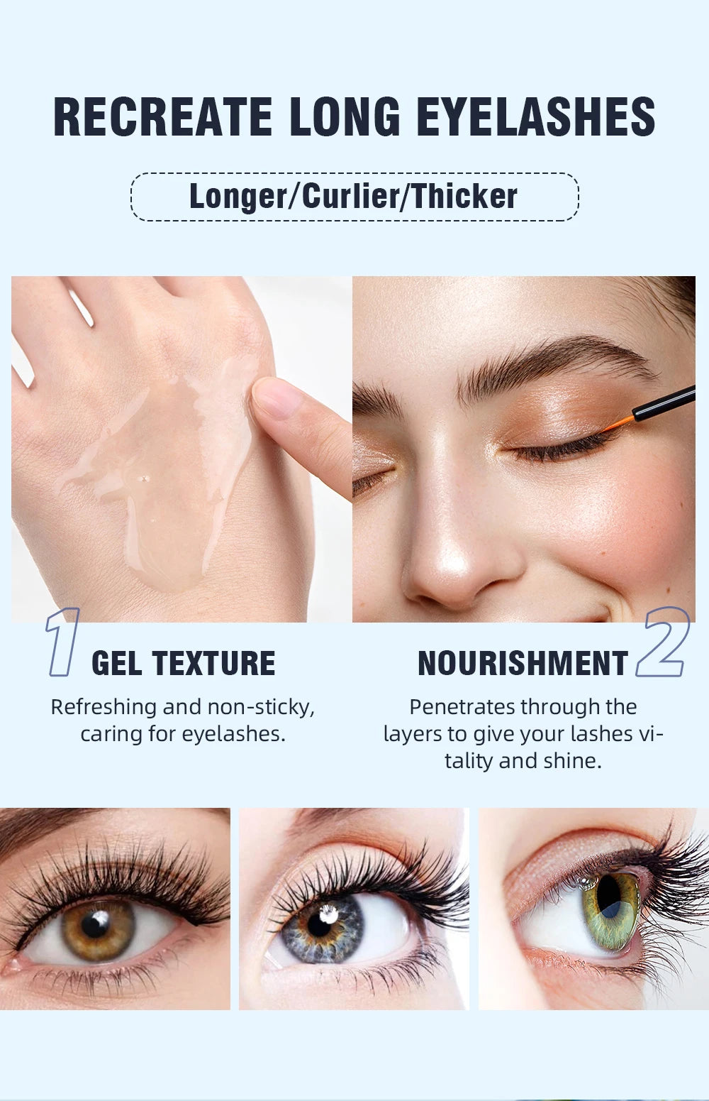 QiBest Wimpernwachstumsserum – Feuchtigkeitsspendend & Verlängerung