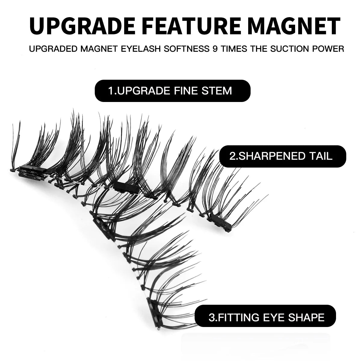 Magnetischer Wimpern Curler -Set - wiederverwendbare 3D -schwarze Wimpern
