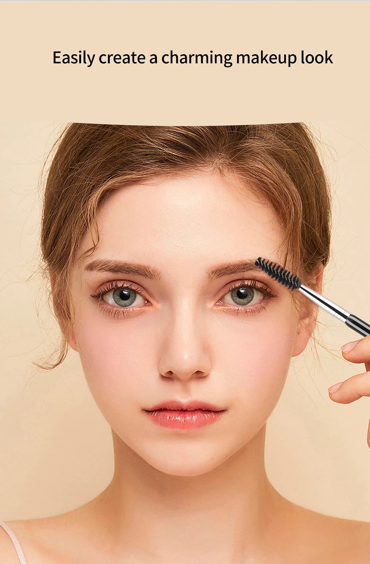 Augenbrauenpinsel mit zwei Enden & Wimpernkamm – 2-in-1-Tool