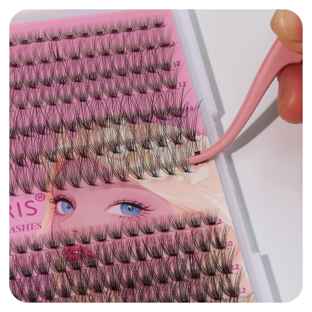 Annafris DIY Lash Extension Kit - 280pcs Cluster + Werkzeuge