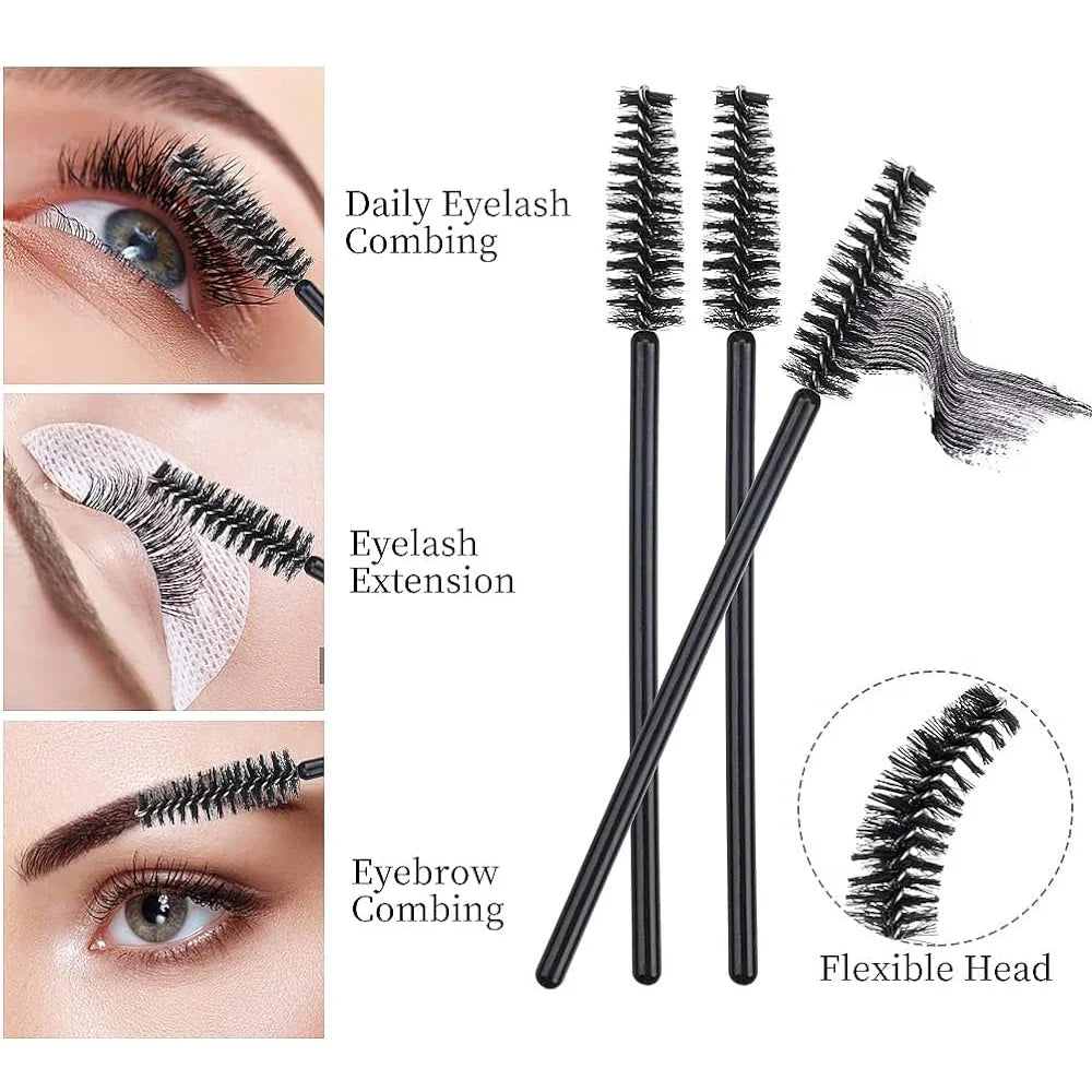Wimpernverlängerungs-Zubehör-Set – Mikrobürsten & Zauberstäbe