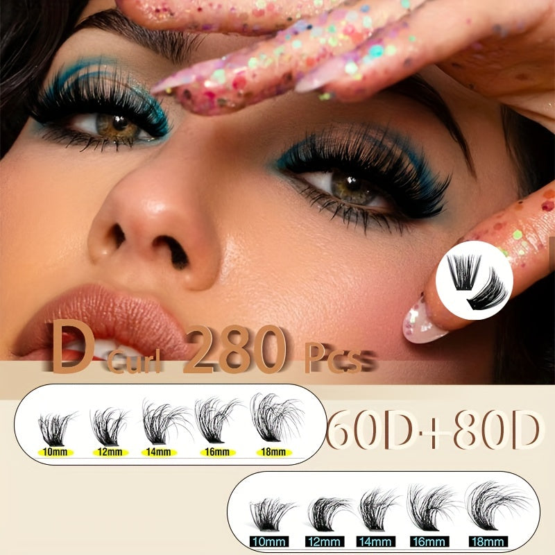 Fluffy Lash Extension Kit-DIY D-Curl mit Werkzeugen