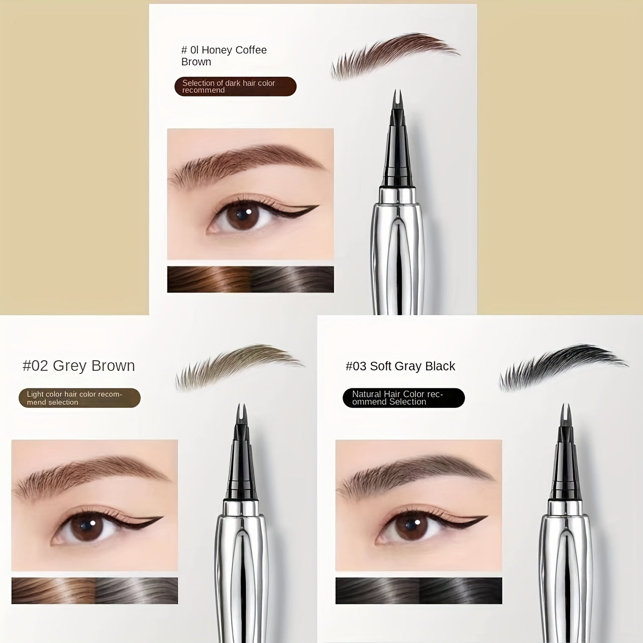 Wasserdichtes Dual Gabel Eyebrow Stift-langlebige Definition