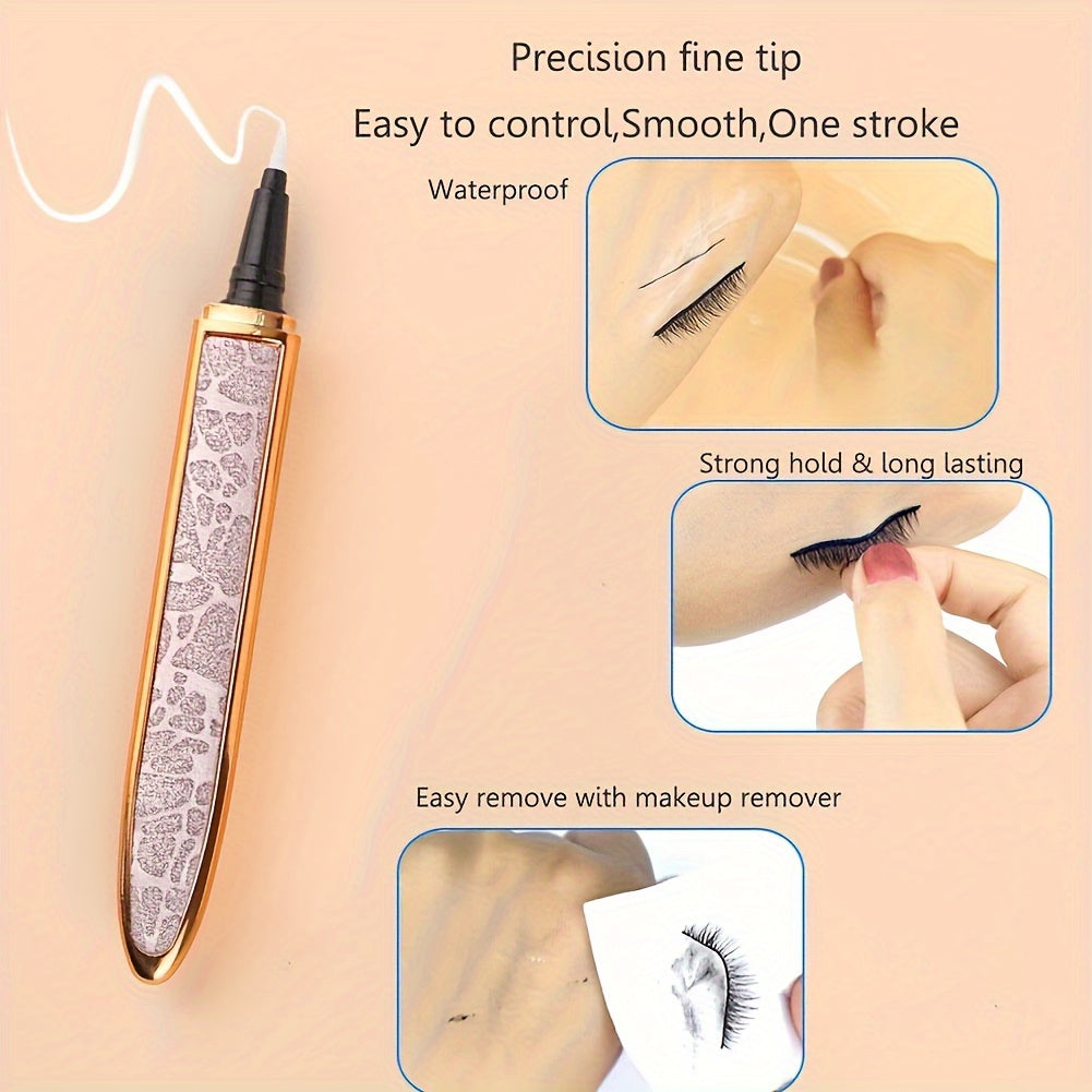 2-in-1 selbstklebender Eyeliner Stift-Luxus goldenes Design