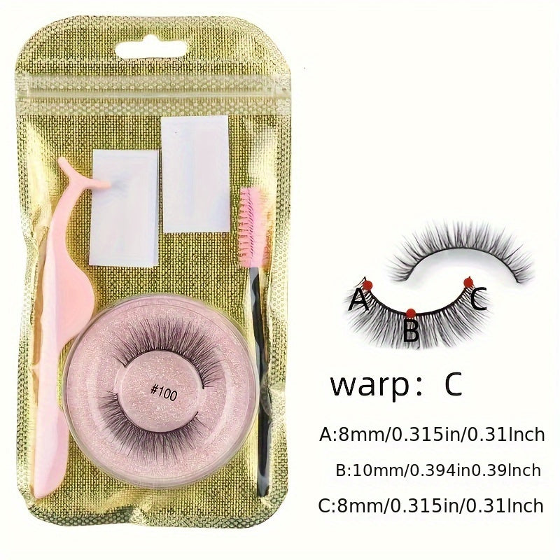 10 Paare selbstklebende Wimpern-Multi-Stil flauschiger Faux-Nerz