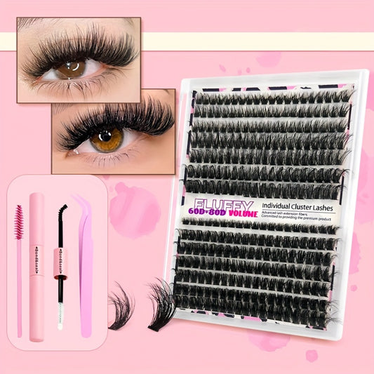Fluffy Lash Extension Kit-DIY D-Curl mit Werkzeugen