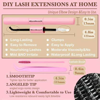 Fluffy Lash Extension Kit-DIY D-Curl mit Werkzeugen