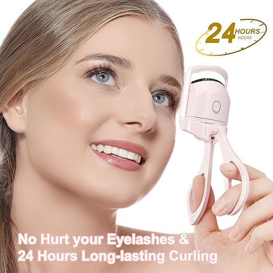 Pinke USB-Wimpernzange mit Heizung – Sanft & Lang anhaltende