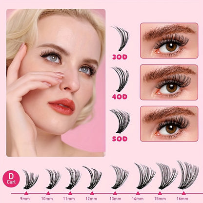640-teiliges Wimpernverlängerungsset – Volumen-Cluster & Werkzeuge