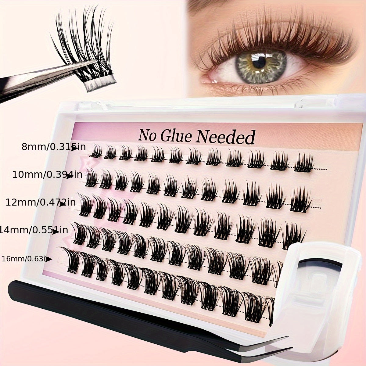 60pcs selbstkluster Cluster-Wimpern-wiederverwendbares DIY-Kit