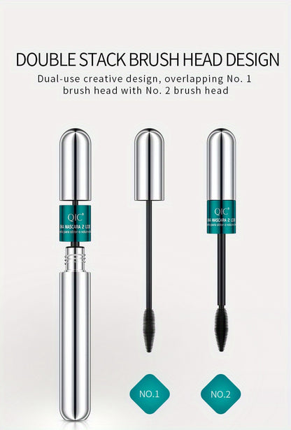 2-in-1 Doppelkopf-Mascara – Wasserfest & Volumengebend