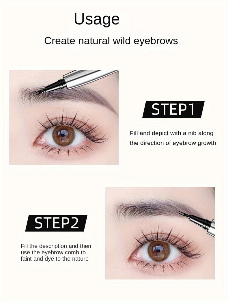 Wasserdichtes Dual Gabel Eyebrow Stift-langlebige Definition