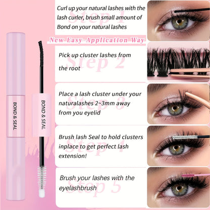 Fluffy Lash Extension Kit-DIY D-Curl mit Werkzeugen