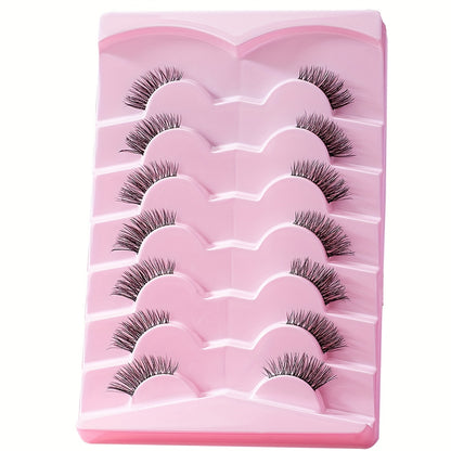 5/7 Paare halbe Augenwimpern - Natural Fluffy Faux Mink