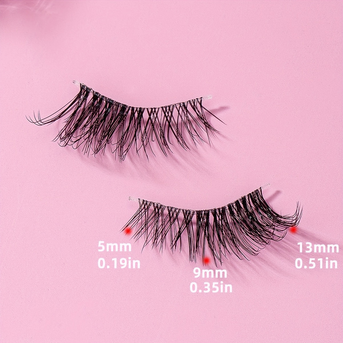 5/7 Paare halbe Augenwimpern - Natural Fluffy Faux Mink