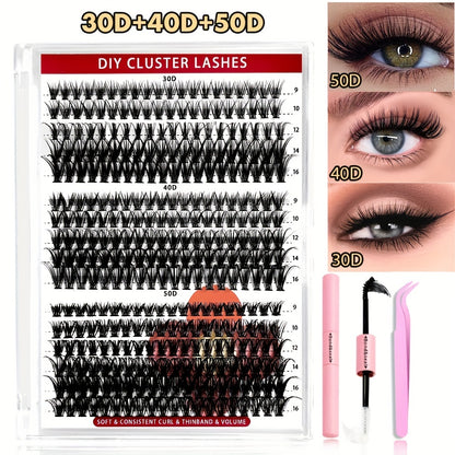 Fluffy Lash Extension Kit-DIY D-Curl mit Werkzeugen