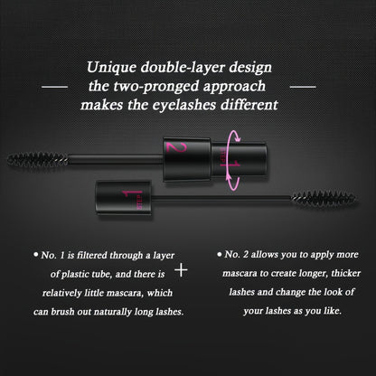 Dual-Head Mascara – Wasserfestes 3D-Volumen & Lang anhaltende