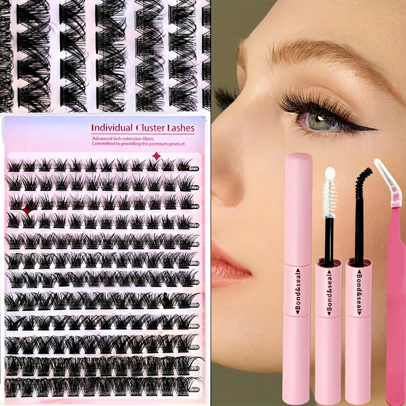 640-teiliges Wimpernverlängerungsset – Volumen-Cluster & Werkzeuge