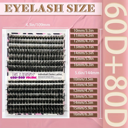 Fluffy Lash Extension Kit-DIY D-Curl mit Werkzeugen