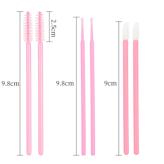 200-teiliges Wimpernverlängerungsset – Micro & Entfernungsbürsten