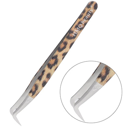 Leopard Lash-Pinzetten-Antistatik-Edelstahlwerkzeug