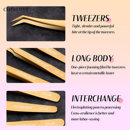 Precision Lash -Pinzetten - Werkzeug aus Edelstahl -Applikator
