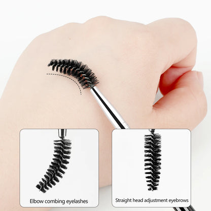Augenbrauenpinsel mit zwei Enden & Wimpernkamm – 2-in-1-Tool