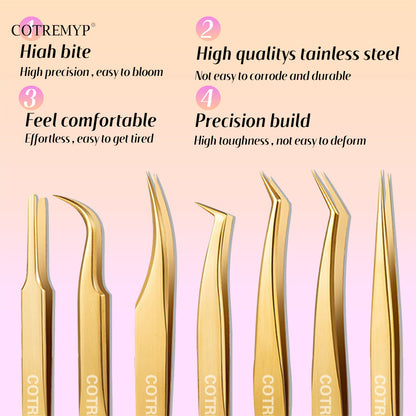 Precision Lash -Pinzetten - Werkzeug aus Edelstahl -Applikator