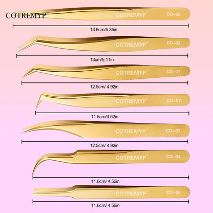 Precision Lash -Pinzetten - Werkzeug aus Edelstahl -Applikator