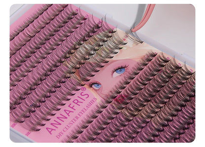 Annafris DIY Lash Extension Kit - 280pcs Cluster + Werkzeuge