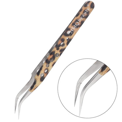 Leopard Lash-Pinzetten-Antistatik-Edelstahlwerkzeug