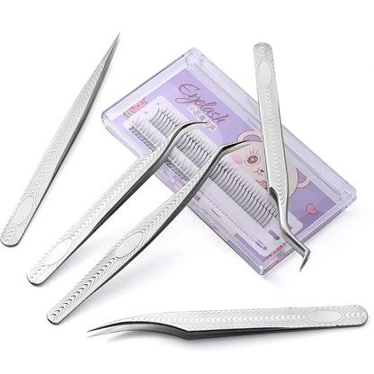5pcs Lash -Pinzetten -Set - Präzisionswerkzeuge für Erweiterungen