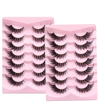 7 Paar falsche Wimpern – Natural Corner & Voluminöse Streifen