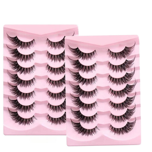 7 Paar falsche Wimpern – Natural Corner & Voluminöse Streifen