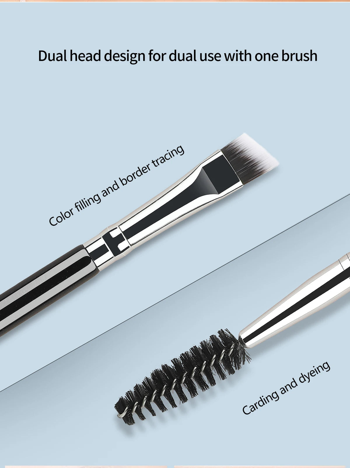 Augenbrauenpinsel mit zwei Enden & Wimpernkamm – 2-in-1-Tool