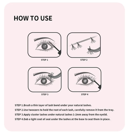 Annafris DIY Lash Extension Kit - 280pcs Cluster + Werkzeuge