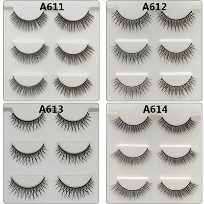 3 Paar modische falsche Wimpern – lang & Natürliches Aussehen