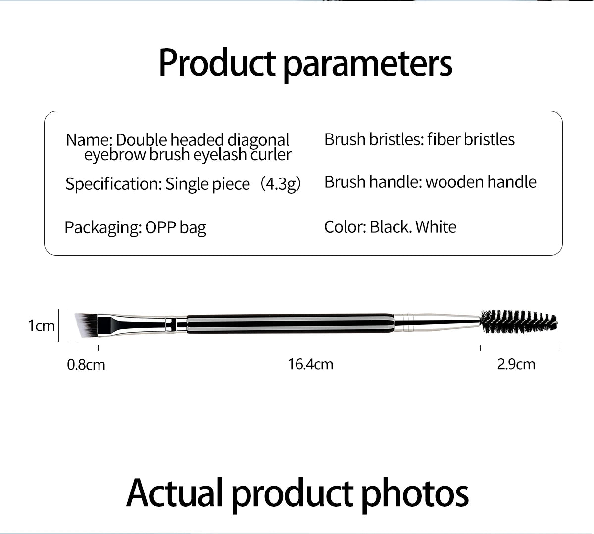 Augenbrauenpinsel mit zwei Enden & Wimpernkamm – 2-in-1-Tool