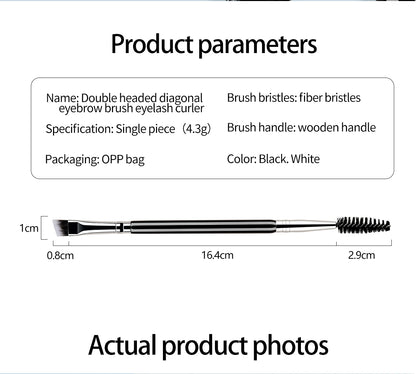Augenbrauenpinsel mit zwei Enden & Wimpernkamm – 2-in-1-Tool