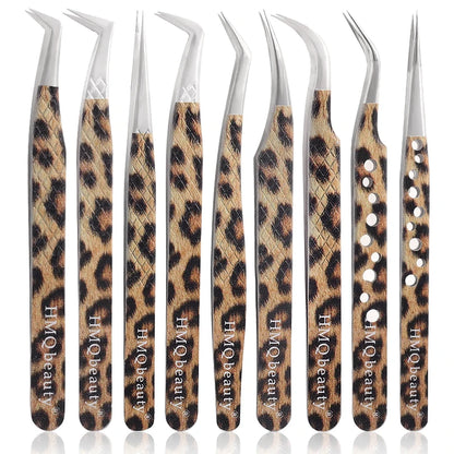 Leopard Lash-Pinzetten-Antistatik-Edelstahlwerkzeug