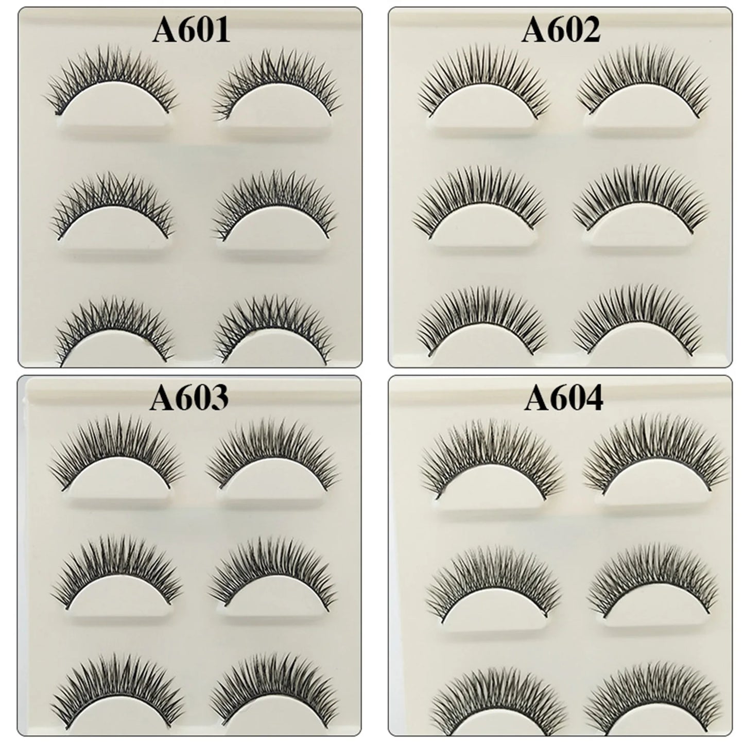 3 Paar modische falsche Wimpern – lang & Natürliches Aussehen