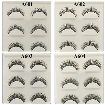3 Paar modische falsche Wimpern – lang & Natürliches Aussehen