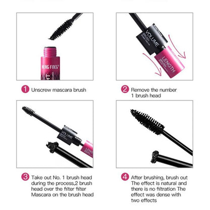 Schwarze Curled Mascara – Verlängerung, Volumen & Wasserdicht