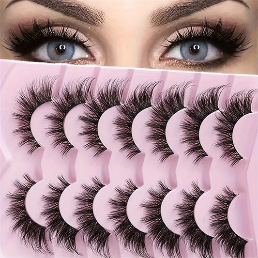 7 Paar falsche Wimpern – Natural Corner & Voluminöse Streifen