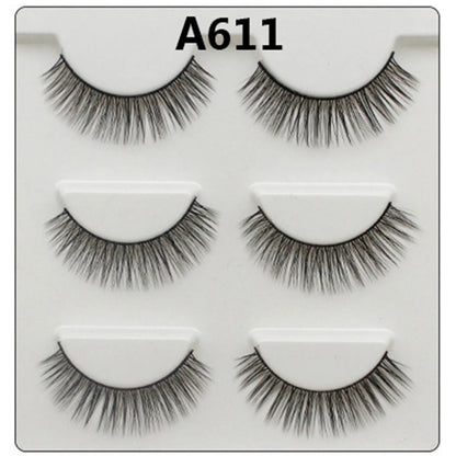 3 Paar modische falsche Wimpern – lang & Natürliches Aussehen