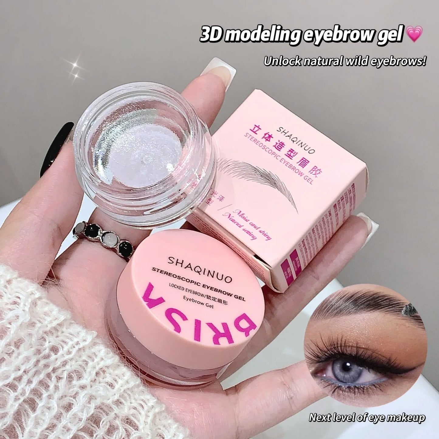 3D -Augenbrauenformierungsseife - Naturstilgel