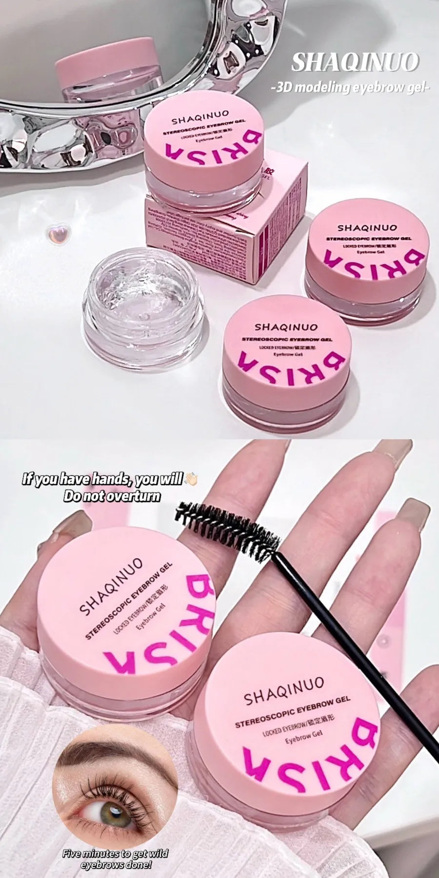 3D -Augenbrauenformierungsseife - Naturstilgel