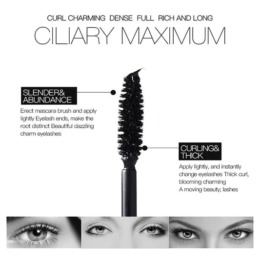 Schwarze Curled Mascara – Verlängerung, Volumen & Wasserdicht